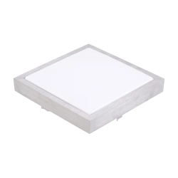 Plafon sufitowy E27 IP44 27cm srebrny z czujnikiem ruchu – lampa natynkowa