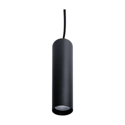 Lampa szynowa wisząca tuba 20 cm GU10 1-fazowa czarna