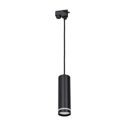 Lampa szynowa wisząca tuba ring GU10 1-fazowa czarna MILA