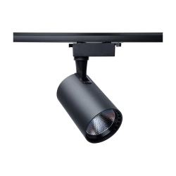 Lampa szynowa LED 20W 3000K 1-fazowa czarna