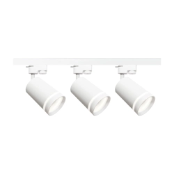 Oświetlenie szynowe 1-fazowe 3 x reflektor GU10 ring biały + szyna 1 m biała RING