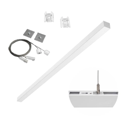 Zestaw - LAMPA LINIOWA LED ALLDAY 150cm 30W/40W/50W białą + Komplet zawiesi do ALLDAY PRO ALD (1m)