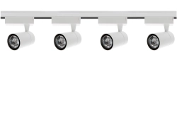 Oświetlenie szynowe 1-fazowe 4 x lampa LED 7W 4000K biała + szyna 2 m biała TRA-EL