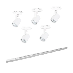 Oświetlenie szynowe 1-fazowe 5 x reflektor GU10 mini biały + szyna Premium 2 m XD