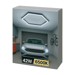 Zestaw CZARNY Lamp LED HEXAGON 1 - 42W - 6500K