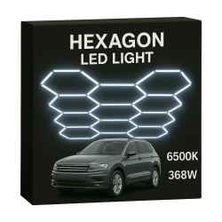 Zestaw BIAŁY Lamp HEXAGON 11 LED - 368W - 6500K