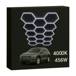 Zestaw BIAŁY Lamp HEXAGON 14 LED - 456W - 4000K