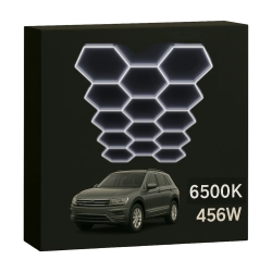 Zestaw BIAŁY Lamp HEXAGON 14 LED - 456W - 6500K
