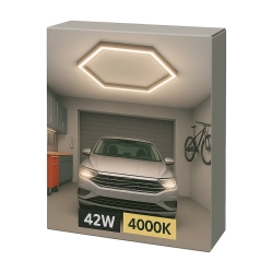 Zestaw CZARNY Lamp LED HEXAGON 1 - 42W - 4000K