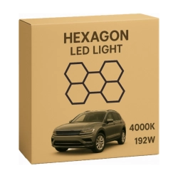 Zestaw CZARNY Lamp LED HEXAGON 5 - 192W - 4000K