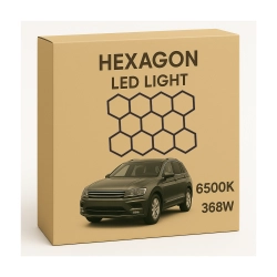 Zestaw modułowy LED HEXAGON 11 czarny – 368W 6500K 40480 lm – oświetlenie plaster miodu