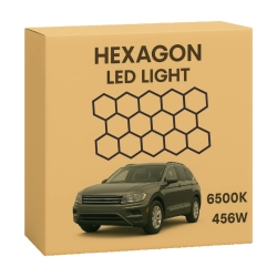 Zestaw modułowy LED HEXAGON 14 czarny – 456W 6500K 50160 lm – oświetlenie plaster miodu