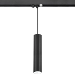 Lampa szynowa wisząca tuba 30 cm GU10 1-fazowa czarna