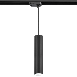 Lampa szynowa wisząca tuba 30 cm GU10 3-fazowa czarna