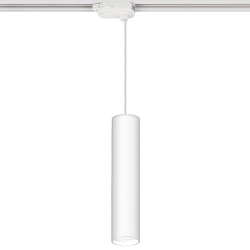 Lampa szynowa wisząca tuba 30 cm GU10 3-fazowa biała